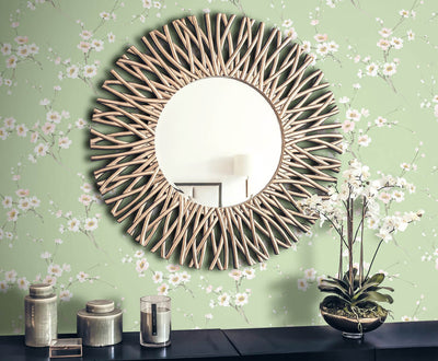 product image for Cherry Blossoms Peel & Stick Wallpaper in Green 86