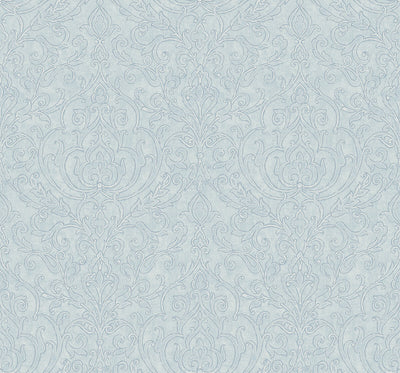 product image of Soft Damask Wallpaper in Light Blue 517