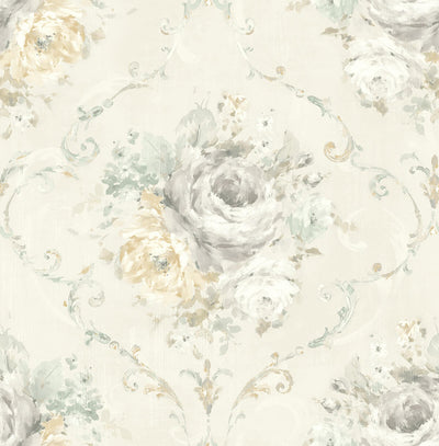 product image of Bouquet Wallpaper in Grey & Multi 599