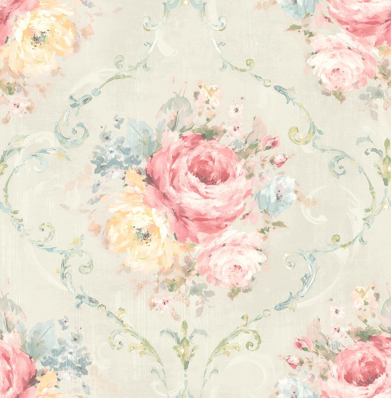 media image for Bouquet Wallpaper in Beige & Multi 281