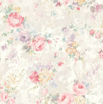 product image of Rose Garden Wallpaper in Rose & Purple 539