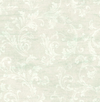 product image of Classic Scroll Wallpaper in Beige & Green 546