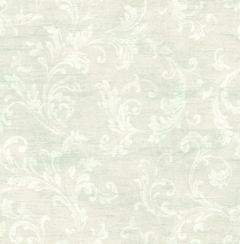 media image for Classic Scroll Wallpaper in Beige & Green 264