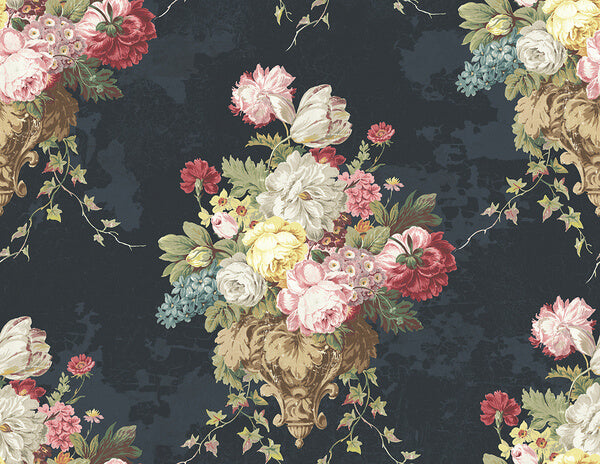 media image for Floral Bunch Wallpaper in Blue & Multi 268