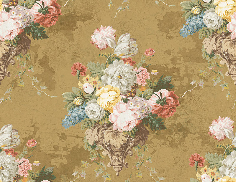 media image for Floral Bunch Wallpaper in Hazelnut Cream & Multi 266