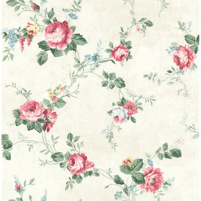 product image for English Flowers Wallpaper in Ivory & Multi 9