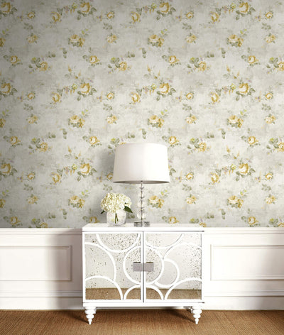 product image for English Flowers Wallpaper in Grey & Multi 97