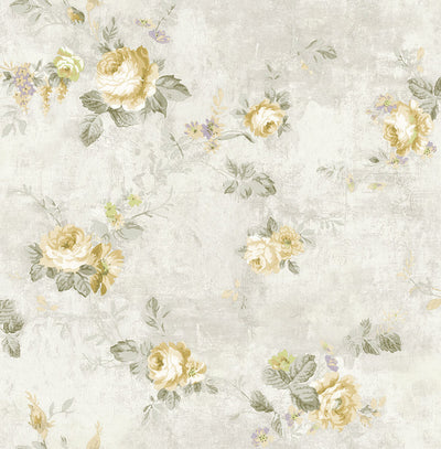 product image of English Flowers Wallpaper in Grey & Multi 573