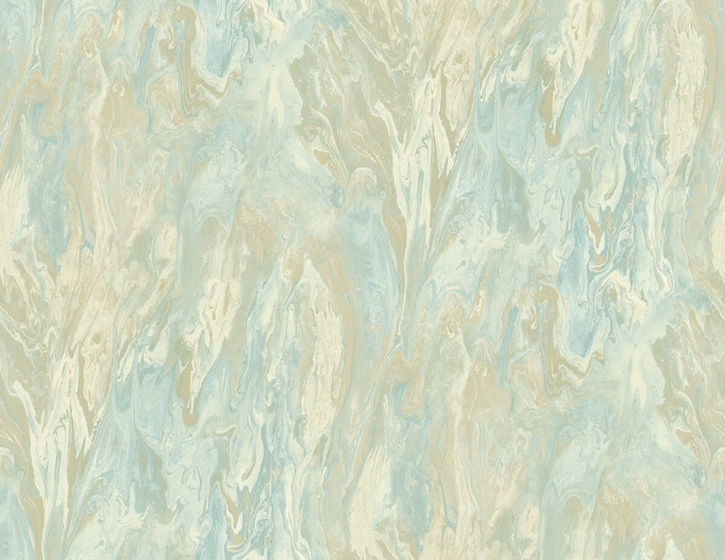media image for Veined Marble Wallpaper in Beige & Aquamarine 259
