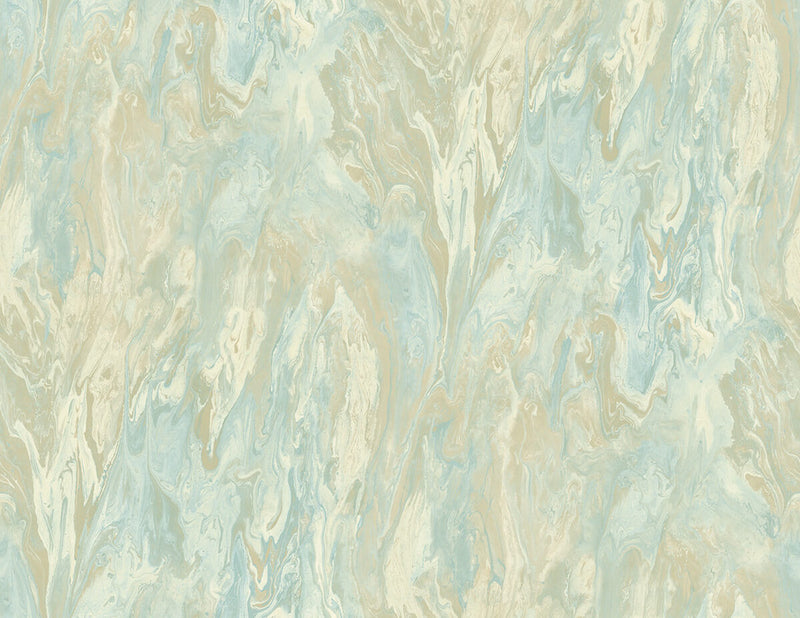 media image for Veined Marble Wallpaper in Beige & Aquamarine 236