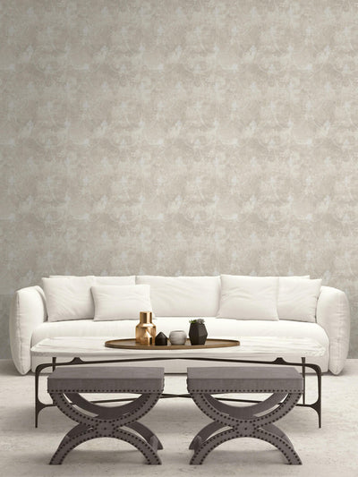 product image for Lys Flower Wallpaper in Grey & Ivory 19