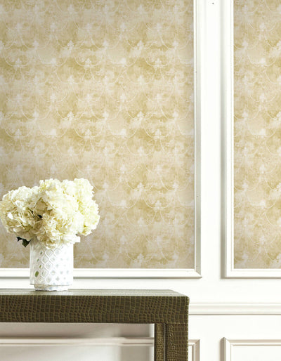 product image for Lys Flower Wallpaper in Beige & Ivory 88