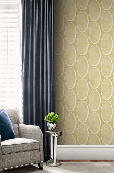 product image for Metallic Circles Wallpaper in Yellow & Sand 29