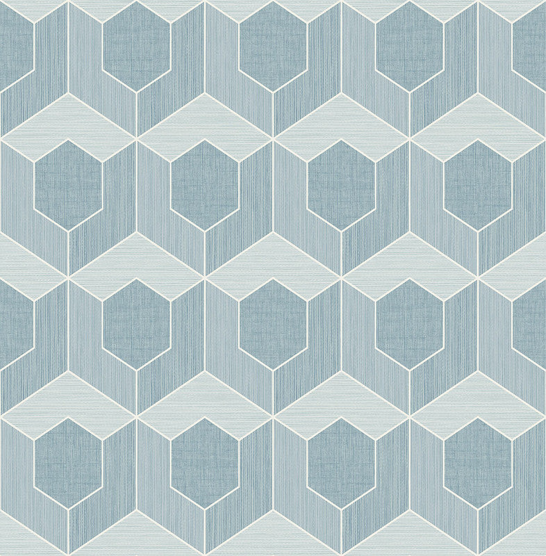media image for 3D Hexagon Wallpaper in Blue 20