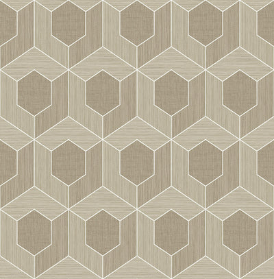 product image for 3D Hexagon Wallpaper in Brown 84