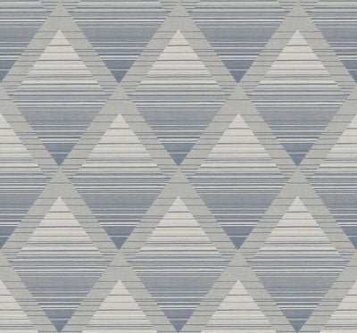 product image of Metallic Rhombus Wallpaper in Blue 547