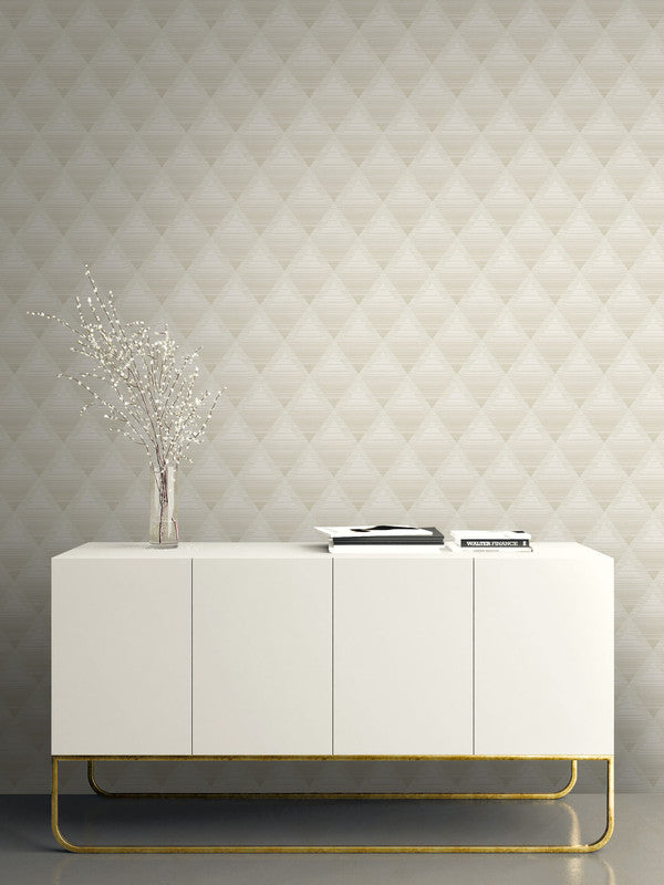 media image for Metallic Rhombus Wallpaper in Beige 242