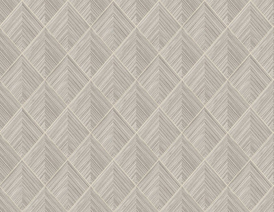 product image of 3D Pyramid Faux Grasscloth Wallpaper in Beige 567