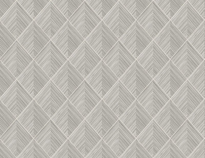 product image of 3D Pyramid Faux Grasscloth Wallpaper in Grey 565