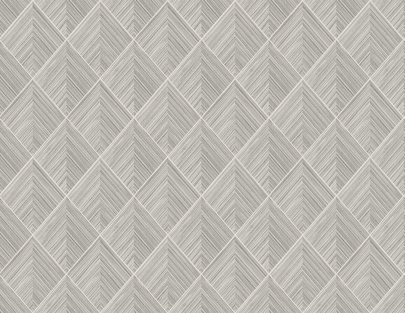 media image for 3D Pyramid Faux Grasscloth Wallpaper in Grey 220