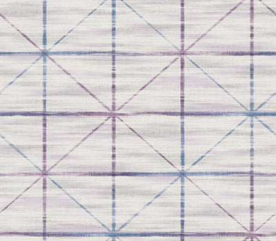 product image of Metallic Squares Wallpaper in Grey & Purple 568