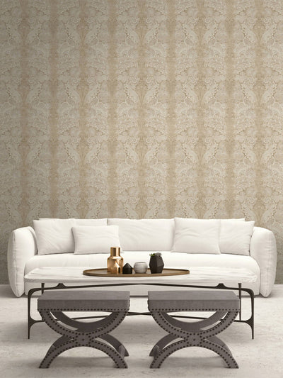 product image for Old Damask Wallpaper in Beige 7