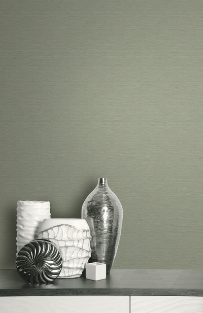 product image for Faux Grasscloth Wallpaper in Green 89