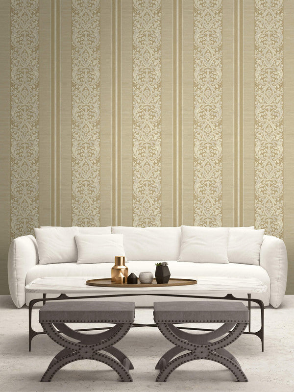 media image for Gothic Stripes Wallpaper in Gold 262