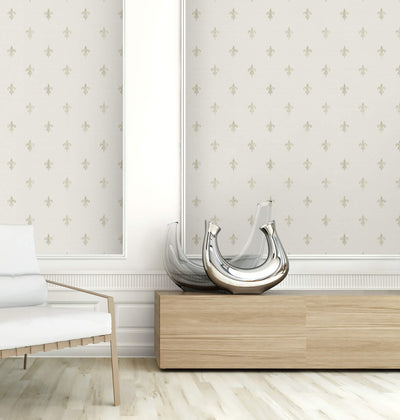 product image for French Lily Wallpaper in Grey 6