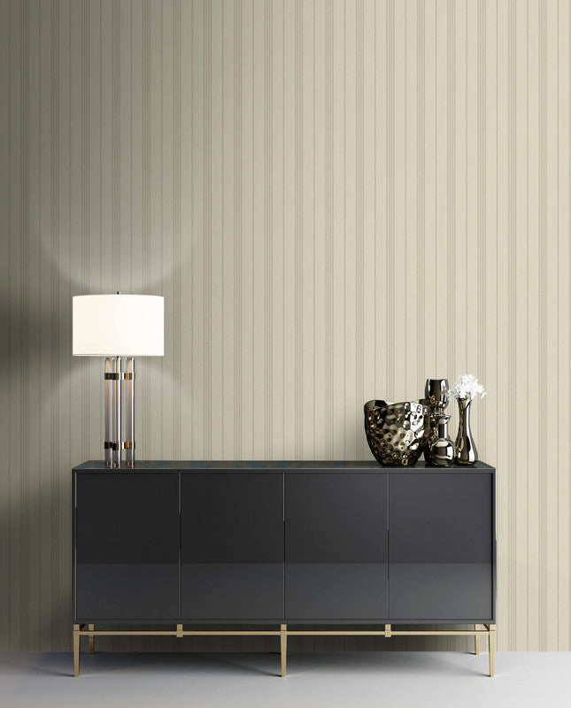 media image for Medallion Stripe Wallpaper in Beige 242