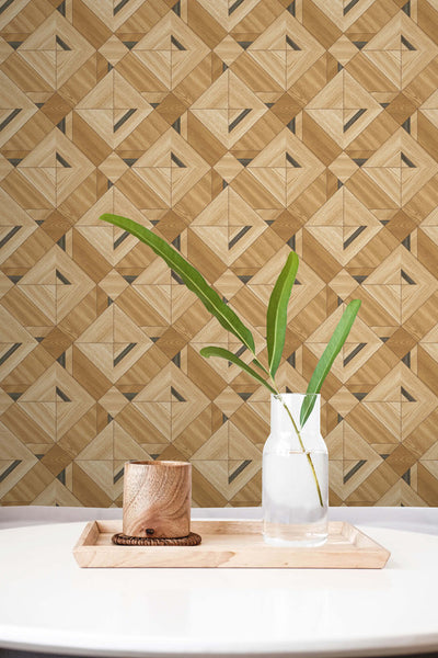 product image for Wood Tiles Wallpaper in Beige 22