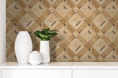 product image for Wood Tiles Wallpaper in Beige 32