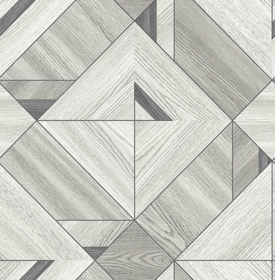 product image of Sample Wood Tiles Wallpaper in Soft Grey  560