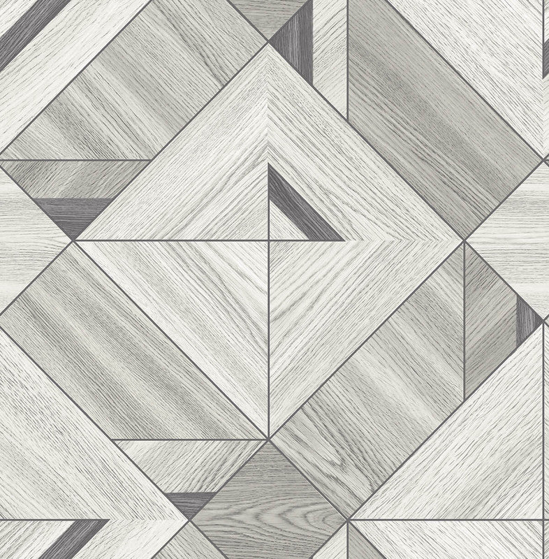 media image for Wood Tiles Wallpaper in Soft Grey  297