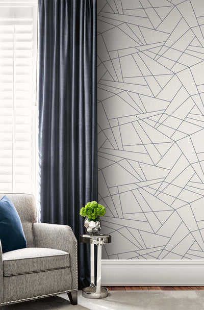 product image for Geometric Triangles Wallpaper in Off-White & Grey 36