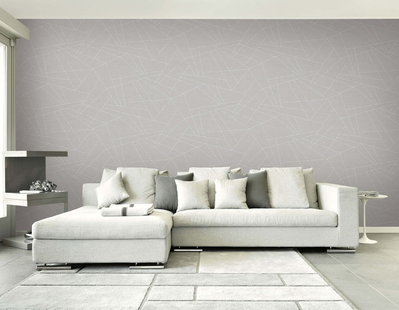 media image for Geometric Triangles Wallpaper in Grey 270