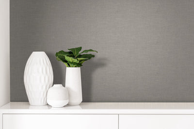 product image for Modern Fabric Wallpaper in Dark Grey 73