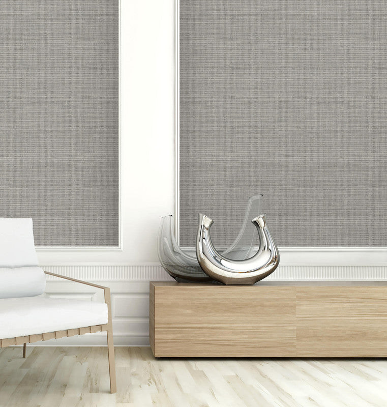 media image for Modern Fabric Wallpaper in Soft Grey  297
