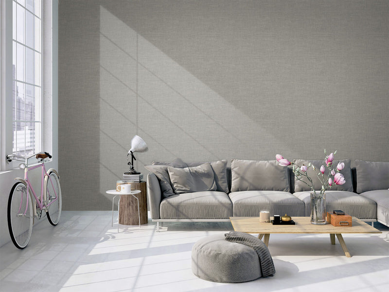 media image for Modern Fabric Wallpaper in Soft Grey  211