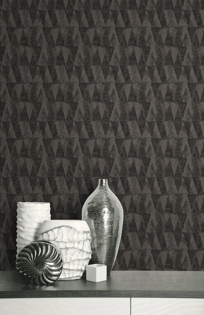 product image for Geo Triangles Wallpaper in Black 44