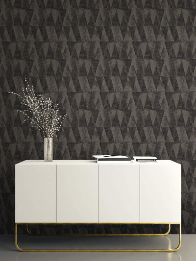 product image for Geo Triangles Wallpaper in Black 95