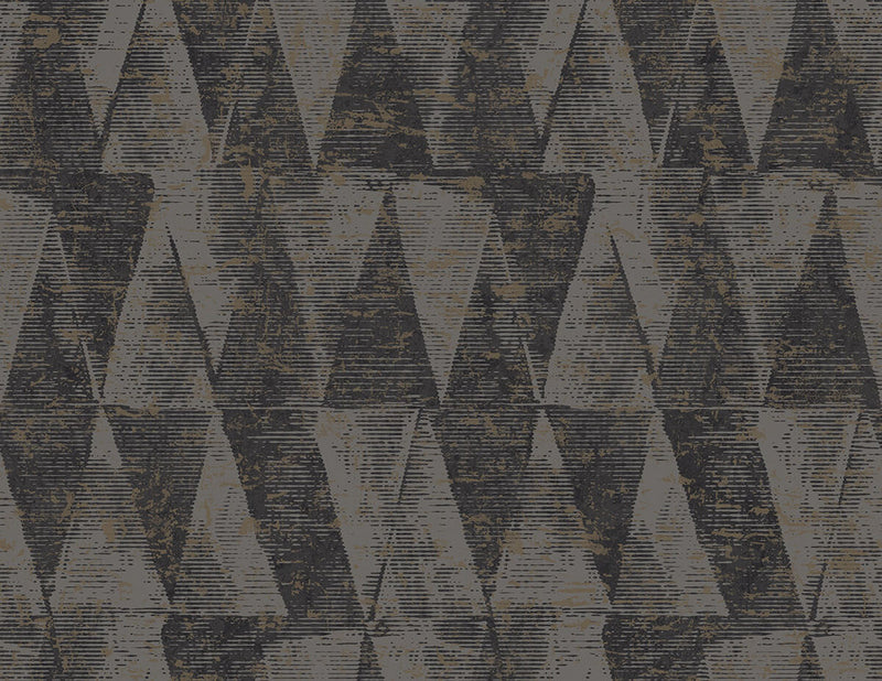media image for Geo Triangles Wallpaper in Black 252