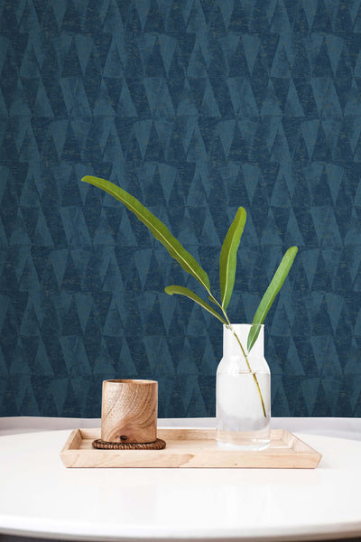 product image for Geo Triangles Wallpaper in Blue 26