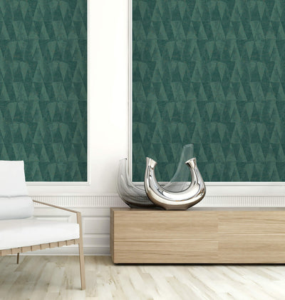 product image for Geo Triangles Wallpaper in Green  27