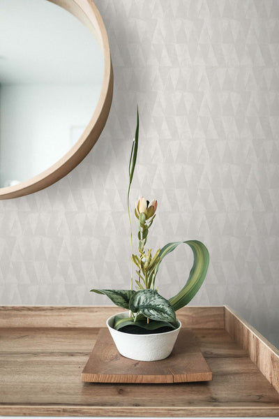 product image for Geo Triangles Wallpaper in Grey 40