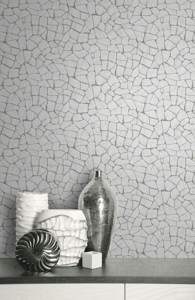 product image for Skin Effect Wallpaper in Off-White & Grey 7