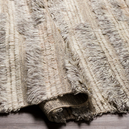 media image for Sahara Wool Beige Rug Fold Image 228