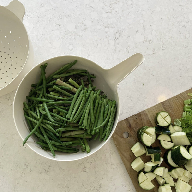 EKOBO Large Mixing Bowl and Colander Set - Lagoon