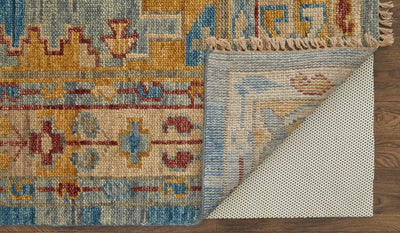 product image for foxboro traditional tribal hand knotted blue multi rug by bd fine filr6944blumlth00 6 57
