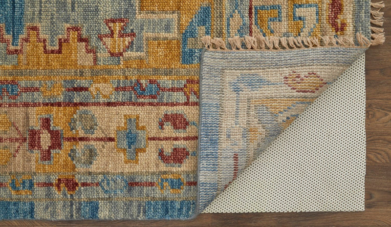 media image for foxboro traditional tribal hand knotted blue multi rug by bd fine filr6944blumlth00 6 265